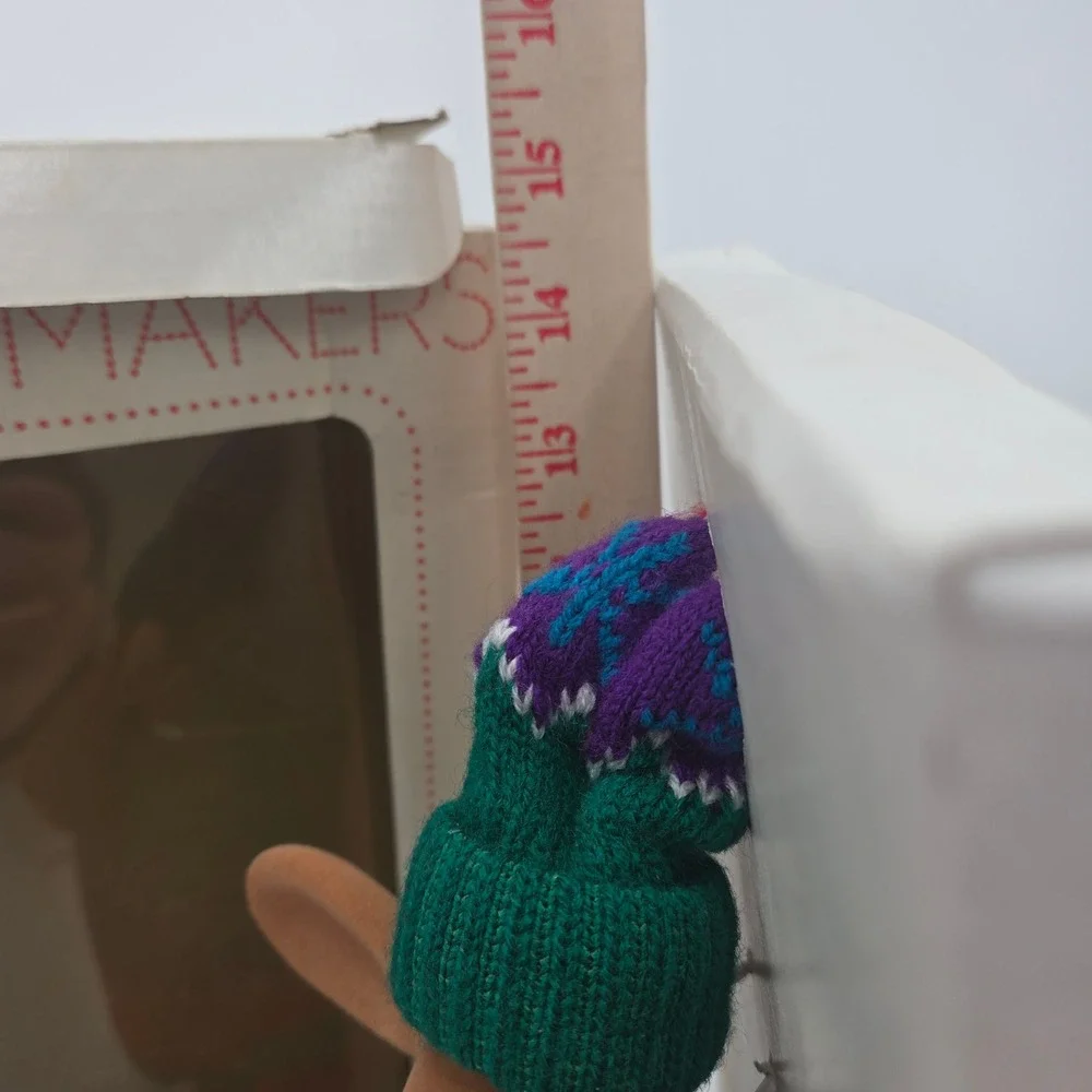 Vintage Merry Makers Moose Doll Department 56 Ice Skater Figure in Box Rare